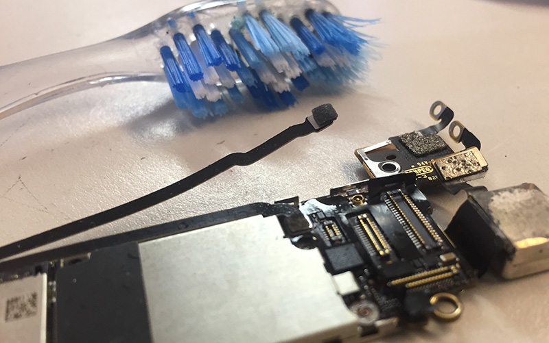 Water damage to logic board