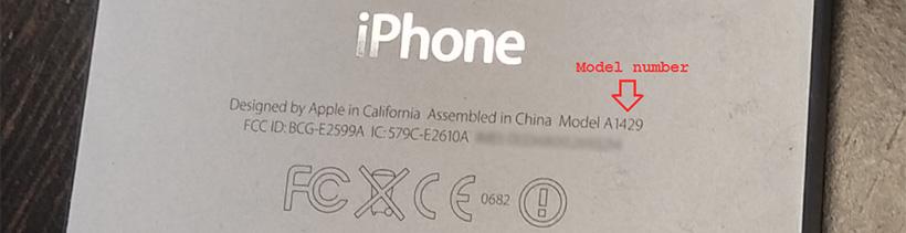 Apple model numbers for compatibility