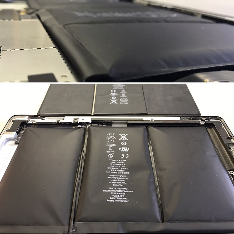 iPad battery swollen
