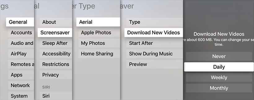 AppleTV Screen Saver path