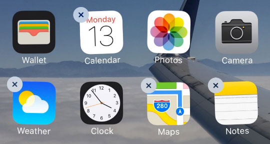 move icons in iOS 11