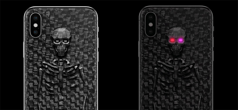 iPhone X bony glowing eyes
