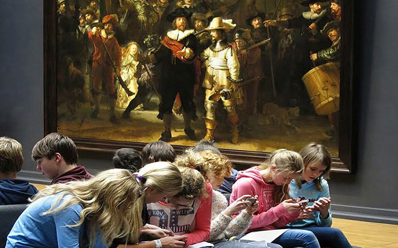 Kids ignore Rembrandt