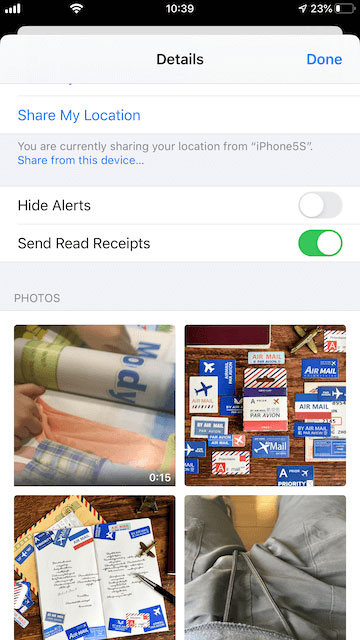 iOS 13 messages attachments