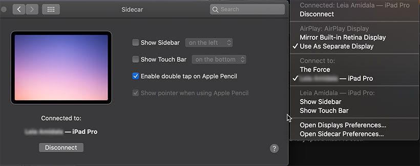 sidecar catalina menu